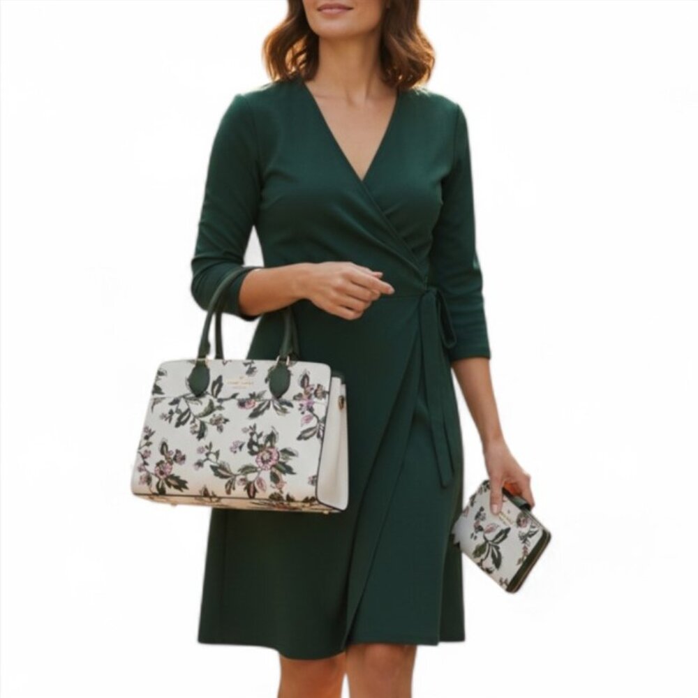 *NWOT* Kate Spade Madison Floral Medium Saffiano Leather Floral Satchel W/Strap - Picture 10 of 12